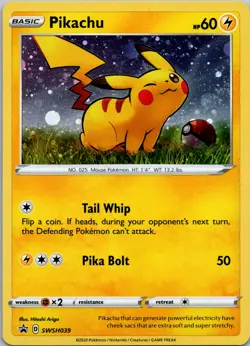 Pikachu - Promo SWSH: Sword & Shield Promo Cards SWSH039 NM - Image 1