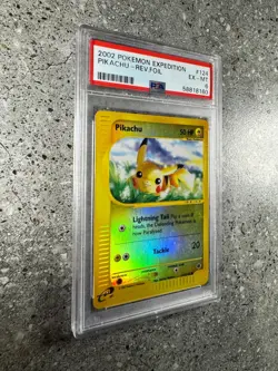 Pokemon TCG Cards Pikachu 124/165 Expedition Reverse Holo PSA 6 EX-MT - Image 4