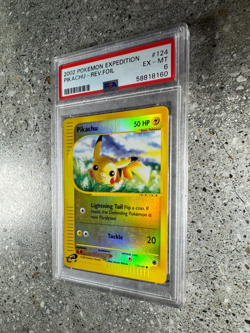Pokemon TCG Cards Pikachu 124/165 Expedition Reverse Holo PSA 6 EX-MT - Image 5