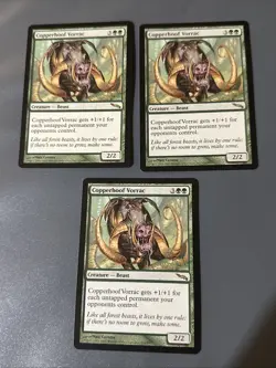 Copperhoof Vorrac X3 Mirrodin Ex Cond See Pics Front/back - Image 1