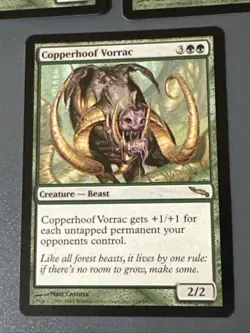 Copperhoof Vorrac X3 Mirrodin Ex Cond See Pics Front/back - Image 2