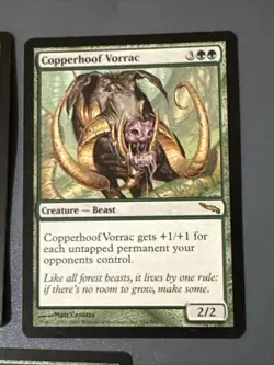 Copperhoof Vorrac X3 Mirrodin Ex Cond See Pics Front/back - Image 3