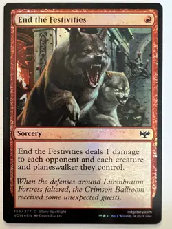 End the Festivities - FOIL - MTG Innistrad Crimson Vow - NM Common Sorcery - Image 1