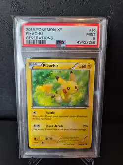 Pokemon Pikachu #26 XY Generations 2016 PSA 9 - Image 1