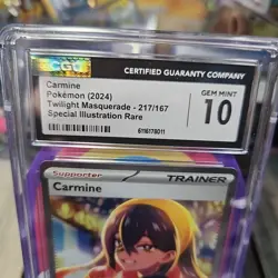 Pokemon CGC 10 Carmine 217/167 2024 Twilight Masquerade 217/167 Gem Mint SIR - Image 2
