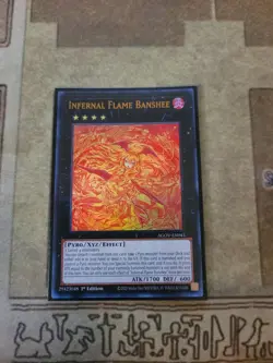 YUGIOH INFERNAL FLAME BANSHEE AGOV-EN043 ULTRA 1ST ED NM - Image 1