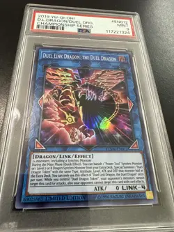 DUEL LINK DRAGON, THE DUEL DRAGON YU-GI-OH! YCSW-EN012 2019 CHAMPION SERIE PSA 9 - Image 1