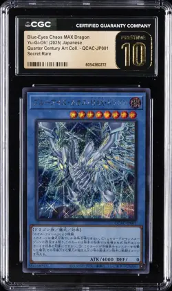 2025 YU-GI-OH! #QCAC-JP001 BLUE-EYES CHAOS MAX DRAGON CGC 10 PRISTINE - Image 1