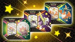 POKEMON SHINING FATES 6 TIN CASE BLOWOUT CARDS - Image 1