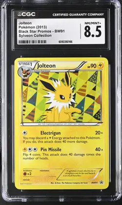 CGC 8.5 Jolteon 2013 Black Star Promos BW91 Holo Pokemon Card - Image 1