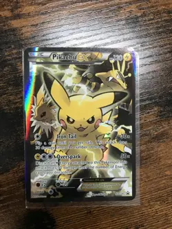 MP Pikachu EX XY124 RARE Black Star Promo 2016 Holo Full Art Pokemon Card - Image 1