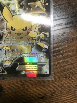 MP Pikachu EX XY124 RARE Black Star Promo 2016 Holo Full Art Pokemon Card - Image 3