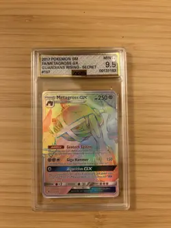 Pokemon Card Graded 2017 POKEMON SM FA/METAGROSS GX GUARDIANS RISING - SECRET - Image 1