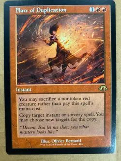 MTG 1x RETRO Flare of Duplication # 416 Modern Horizons 3 Magic Gathering x1 NM - Image 1
