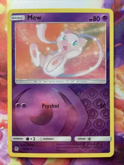 Mew 32/68 NM Reverse Holo Rare Hidden Fates 2019 Pokemon TCG - Image 1
