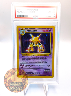 1999 POKEMON GAME #1 ALAKAZAM HOLO [PSA 8] - Image 1
