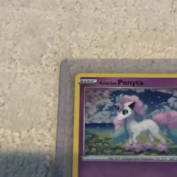 Galarian Ponyta SWSH013 Pokemon Black Star Promo Cosmos Holo HD SWIRL FART SWIRL - Image 5