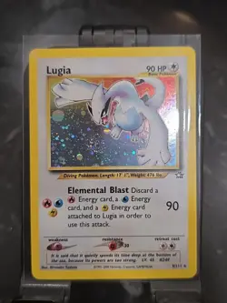 Pokemon TCG Neo Genesis Lugia 9/111 Holographic Swirl Rare - Image 1