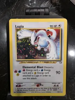 Pokemon TCG Neo Genesis Lugia 9/111 Holographic Swirl Rare - Image 3