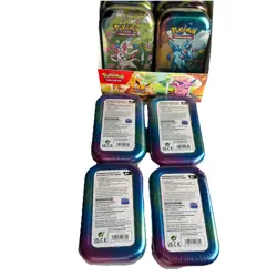 Pokemon TCG SV8.5 Prismatic Evolutions Mini Tin Display Factory Sealed Tins - Image 5