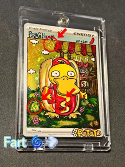 Pokemon Misty's Psyduck 193/182 SV10 Destined Rivals Hand Draw DIY Holo energy - Image 3