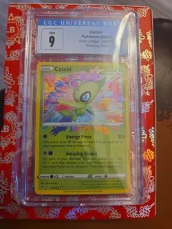 Celebi Pokemon 2020 Vivid Voltage 008/185 Amazing Rare Graded 9 - Image 1