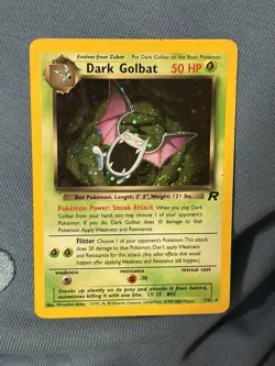 Pokemon TCG Dark Golbat 7/82 Team Rocket Holo Rare Unlimited 🌀 - Image 1