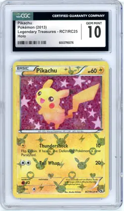 Pokemon Pikachu #RC7 Legendary Treasures Radiant Collection CGC 10 Gem Mint - Image 1