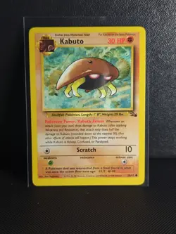 Pokemon TCG Kabuto Fossil 50 Regular Unlimited Common - Image 1