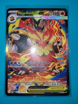 Carte Pokemon Mega roitiflam Ex alt 273/217 heros transcendants neuve FR - Image 1