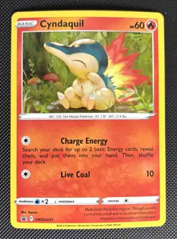 Cyndaquil SWSH211 Pokemon Black Star Promo NM Galaxy Swirl 🌀 - Image 2