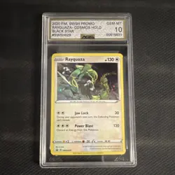 Pokemon AGS 10 Rayquaza SWSH029 Promo Cosmos Holo Black Star Sword & Shield - Image 1