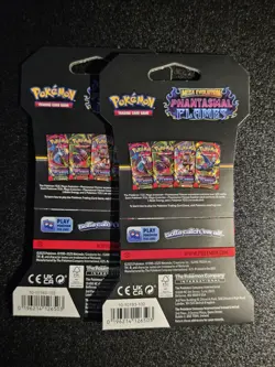 Pokemon Mega Evolution Phantasmal Flames Booster Pack Art Set 2 Pack Lot SEALED - Image 2