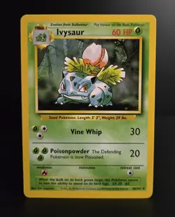 Pokemon TCG - IVYSAUR - 30/102 - UNLIMITED - BASE SET (1999) - WOTC - LP/NM - Image 1