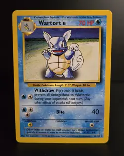 Pokemon TCG - WARTORTLE - 42/102 - UNLIMITED - BASE SET (1999) - WOTC - LP/NM - Image 1