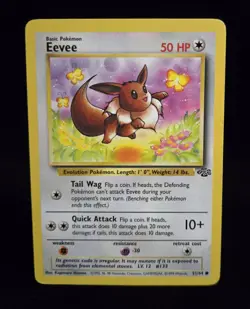 Pokemon TCG - EEVEE - 51/64 - UNLIMITED - JUNGLE (1999) - WOTC - VINTAGE - LP - Image 1