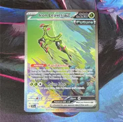 Pokemon Iron Leaves ex Double Rare Full Art Holo SV05: Temporal Forces 203/162 - Image 1