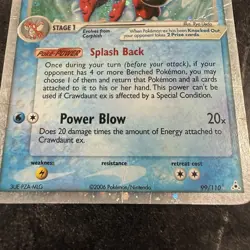 Crawdaunt ex - 99/110 - Pokemon Ex Holon Phantoms Ultra Rare HP - Image 3