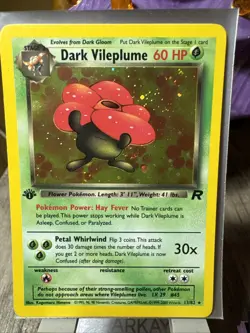 Dark Vileplume 1st Edition - Holo Rare - 2000 Pokemon Team Rocket (13/82) Mp - Image 1
