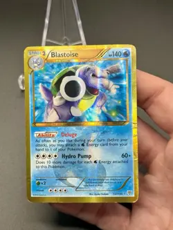 Pokemon TCG Blastoise Secret Rare 137/135 Plasma Storm Heavily Played Damaged - Image 2