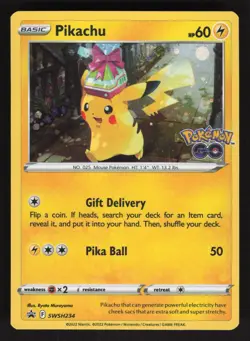 Pikachu SWSH234 Pokemon TCG Sword & Shield Promo LP - Image 1