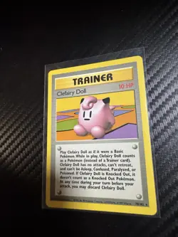 Pokemon TCG Clefairy Doll Base Set Trainer 70/102 Unlimited Rare LP - Image 2