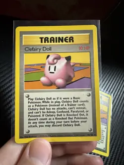 Pokemon TCG Clefairy Doll Base Set Trainer 70/102 Unlimited Rare LP - Image 4