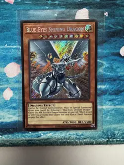 Yugioh! Blue-Eyes Shining Dragon LCKC-EN008 Secret Rare Unlimited Near Mint - Image 1