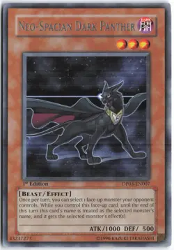 Yugioh - Neo-Spacian Dark Panther DP03-EN007 1st Edition - Duelist Pack 3: Jaden - Image 1