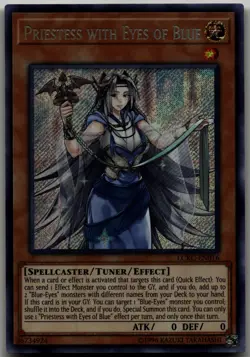 Priestess with Eyes of Blue Secret Rare Legendary Collection Kaiba LCKC-EN016 LP - Image 1