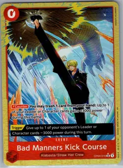 Bad Manners Kick Course (Alt Art) OP04-016 English PRB02 - One Piece Card - NM - Image 1