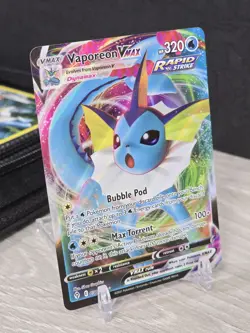 Pokemon Card Vaporeon VMAX 030/203 Evolving Skies Sword Shield Ultra Rare NM - Image 1