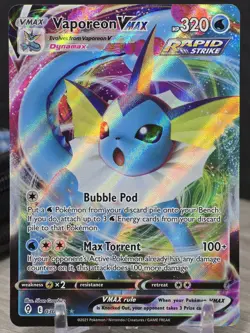 Pokemon Card Vaporeon VMAX 030/203 Evolving Skies Sword Shield Ultra Rare NM - Image 5