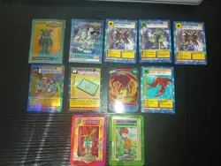 Vintage Digimon Card Lot Of 11 Cards 2 Being Tin CardsU - Image 1